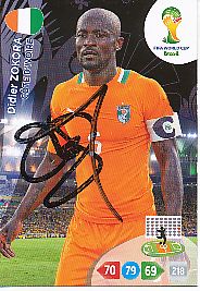 Didier Zokora  Elfenbeinküste  Panini Card WM 2014 Adrenalyn original signiert 