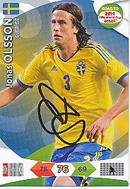 Jonas Olsson  Schweden  Panini Card Road to WM 2014  original signiert 