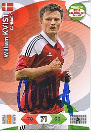 William Kvist  Dänemark  Panini Card Road to WM 2014  original signiert 