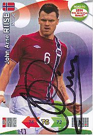 John Arne Riise  Norwegen  Panini Card Road to WM 2014  original signiert 