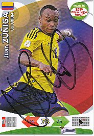 Juan Zuniga  Kolumbien  Panini Card Road to WM 2014  original signiert 