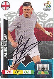 James Milner  England  Panini Card EM 2012  original signiert 
