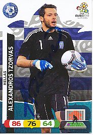 Alexandros Tzorvas  Griechenland  Panini Card EM 2012  original signiert 
