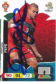 Pepe  Portugal  Panini Card EM 2012  original signiert 