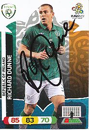 Richard Dunne  Irland  Panini Card EM 2012  original signiert 