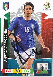 Andrea Ranocchia  Italien  Panini Card EM 2012  original signiert 