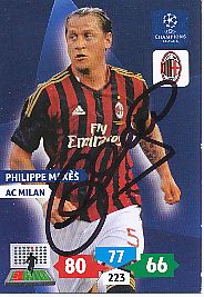 Philippe Mexes  AC Mailand  Panini CL  2013/2014  original signiert 