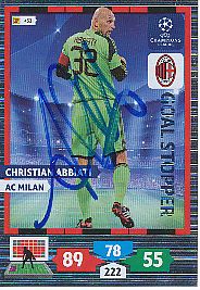 Christian Abbiati  AC Mailand  Panini CL  2013/2014  original signiert 