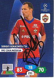 Sergei Ignashevich  CSKA Moskau  Panini CL  2013/2014  original signiert 