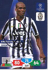 Angelo Ogbonna  Juventus Turin  Panini CL  2013/2014  original signiert 
