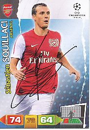 Sebastien Squillaci  FC Arsenal London  Panini CL  2011/2012  original signiert 