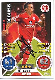 Pablo De Blasis  FSV Mainz 05   2016/2017  Match Attax Card  original signiert 