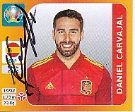 Daniel Carvajal  Spanien  Panini  EM 2020  Sticker original signiert 