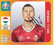Willi Orban  Ungarn  Panini  EM 2020  Sticker original signiert 