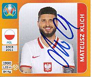 Mateusz Klich  Polen  Panini  EM 2020  Sticker original signiert 