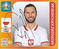 Grzegorz Krychowiak  Polen  Panini  EM 2020  Sticker original signiert 