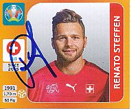 Renato Steffen  Schweiz  Panini  EM 2020  Sticker original signiert 