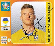 Andriy Yarmolenko  Ukraine  Panini  EM 2020  Sticker original signiert 