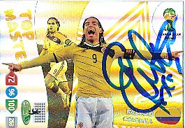 Falcao  Kolumbien  Road to WM 2014  Panini Card  original signiert 