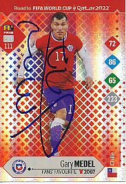Gary Medel  Chile  Road to WM 2022  Panini Card  original signiert 