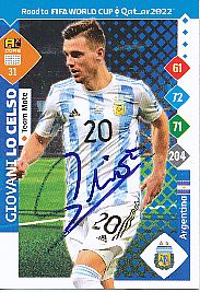 Giovani Lo Celso  Argentinien  Road to WM 2022  Panini Card  original signiert 