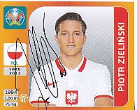 Piotr Zielinsku  Polen  Panini  EM 2020  Sticker original signiert 