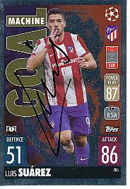 Luis Suarez  Atletico Madrid  Champions League  Match Attax Card original signiert 