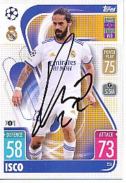 Isco  Real Madrid  Champions League  Match Attax Card original signiert 