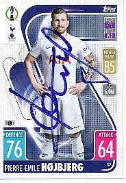 Pierre Emile Hojbjerg  Tottenham Hotspur  Champions League  Match Attax Card original signiert 