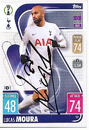Lucas Moura  Tottenham Hotspur  Champions League  Match Attax Card original signiert 