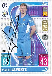 Aymeric Laporte   Manchester City  Champions League  Match Attax Card original signiert 