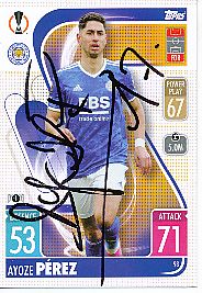 Ayoze Perez  Leicester City  Champions League  Match Attax Card original signiert 