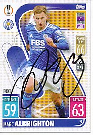 Marc Albrighton  Leicester City  Champions League  Match Attax Card original signiert 