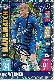 Timo Werner  FC Chelsea London  Champions League  Match Attax Card original signiert 