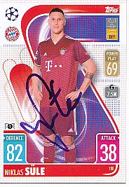 Niklas Süle  FC Bayern München  Champions League  Match Attax Card original signiert 