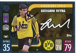 Giovanni Reyna  Borussia Dortmund  Champions League  Match Attax Card original signiert 