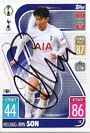 Heung Min Son  Tottenham Hotspur  Champions League  Match Attax Card original signiert 