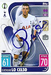 Giovani Lo Celso  Tottenham Hotspur  Champions League  Match Attax Card original signiert 