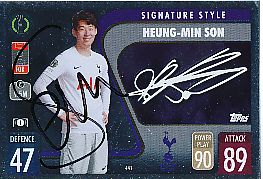 Heung Min Son  Tottenham Hotspur  Champions League  Match Attax Card original signiert 