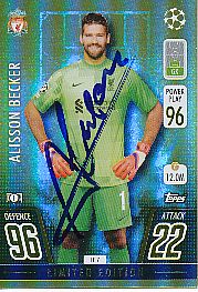 Alisson Becker  FC Liverpool  Champions League  Match Attax Card original signiert 