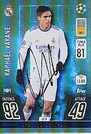 Raphael Varane  Real Madrid  Champions League  Match Attax Card original signiert 