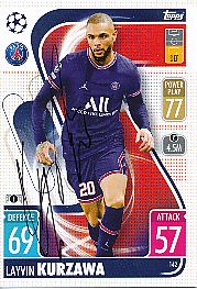 Layvin Kurzawa  PSG Paris Saint Germain  Champions League  Match Attax Card original signiert 