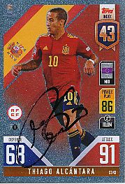 Thiago Alcantara  Spanien  Road To Nations League  Match Attax Card original signiert 