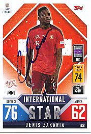Denis Zakaria  Schweiz  Road To Nations League  Match Attax Card original signiert 