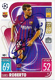 Sergi Roberto  FC Barcelona  Champions League  Match Attax Card original signiert 
