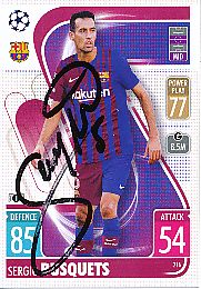 Sergio Busquets  FC Barcelona  Champions League  Match Attax Card original signiert 