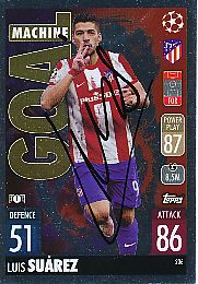 Luis Suarez  Atletico Madrid  Champions League  Match Attax Card original signiert 