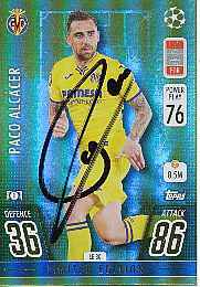 Paco Alcacer  Villareal CF  Champions League  Match Attax Card original signiert 