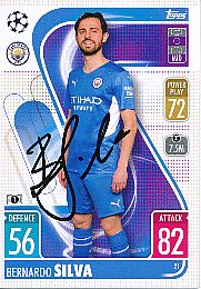 Bernardo Silva  Manchester City  Champions League  Match Attax Card original signiert 