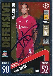 Virgil van Dijk  FC Liverpool  Champions League  Match Attax Card original signiert 